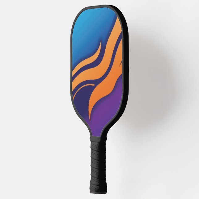 Raquette de pickleball à vague d'énergie abstraite (Gauche)