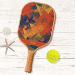 Raquette De Pickleball Abstract Retro Cool Pattern Monogrammed Sports Pro<br><div class="desc">Cool retro design features a colorful abstract pattern in red,  blue,  green & yellow.  Customize with name or initials in coordinating font with the simple to use template. The design repeats on the reverse side. Perfect unique pickleball gift for him or her.</div>