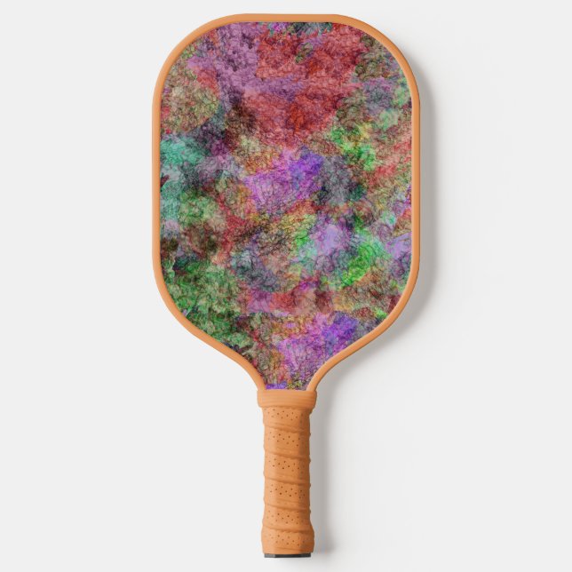 Raquette De Pickleball Abstrait de brindilles de jolies couleurs jaune po (Recto)