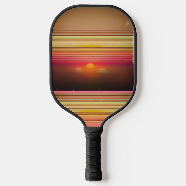 Raquette de Pickleball Abstrait Lignes de Coucher  (Recto)
