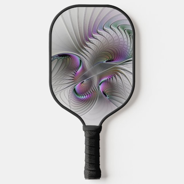 Raquette De Pickleball Abstrait moderne Shy Imaginaire Figure Fractal Art (Recto)