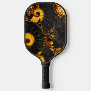 Raquette De Pickleball Abstrait Nautilus motif jaune or
