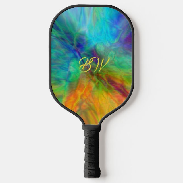 Raquette de Pickleball Abstraite Colorée (Recto)