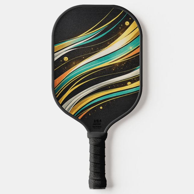Raquette de Pickleball Abstraite de Luxe | Moderne (Recto)