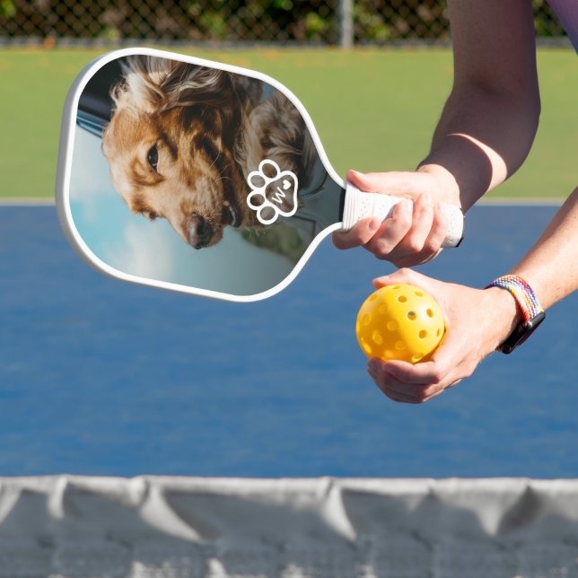 Raquette De Pickleball Add Your Own Photo Dog Pets Monogram (Insitu)