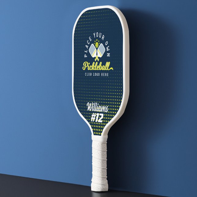 Raquette De Pickleball Ajouter Votre Équipe Pickelball Logo Nom et numéro (Add Your Team Pickelball Logo Player Name & Number Pickleball Paddle)