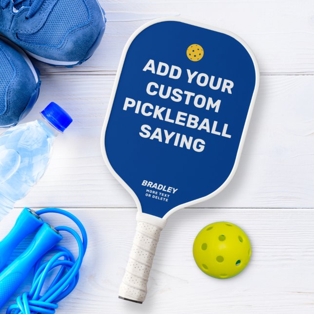 Raquette De Pickleball Ajoutez Votre Bleu Personnalisé En Disant, Nom Du  (Créateur téléchargé)