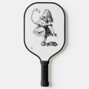 Raquette De Pickleball Alice au Pays des Merveilles - Jouant au Croquet