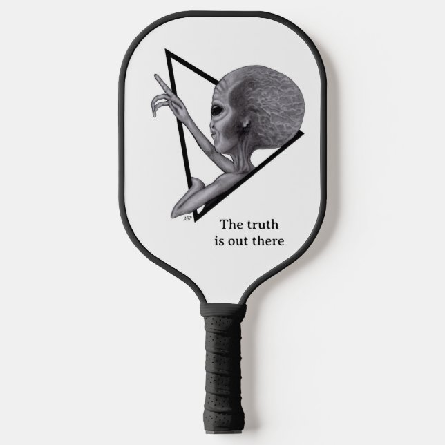 Raquette De Pickleball Alien gris, la vérité est là (Recto)