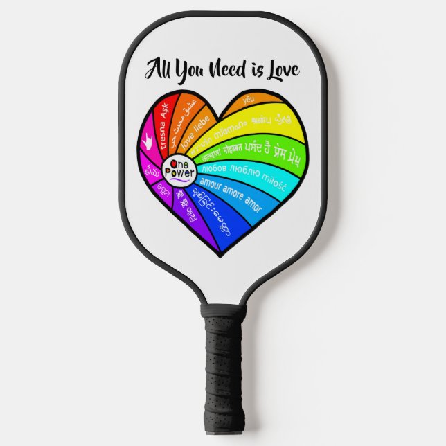 Raquette De Pickleball All You Need is Love (Recto)