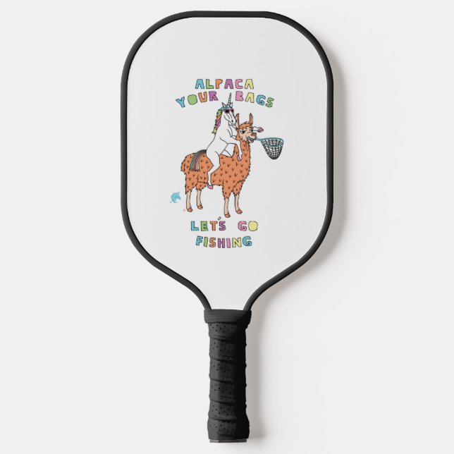 Raquette De Pickleball Alpaca Vos Sacs Allons Pêcher Unicorn (Recto)