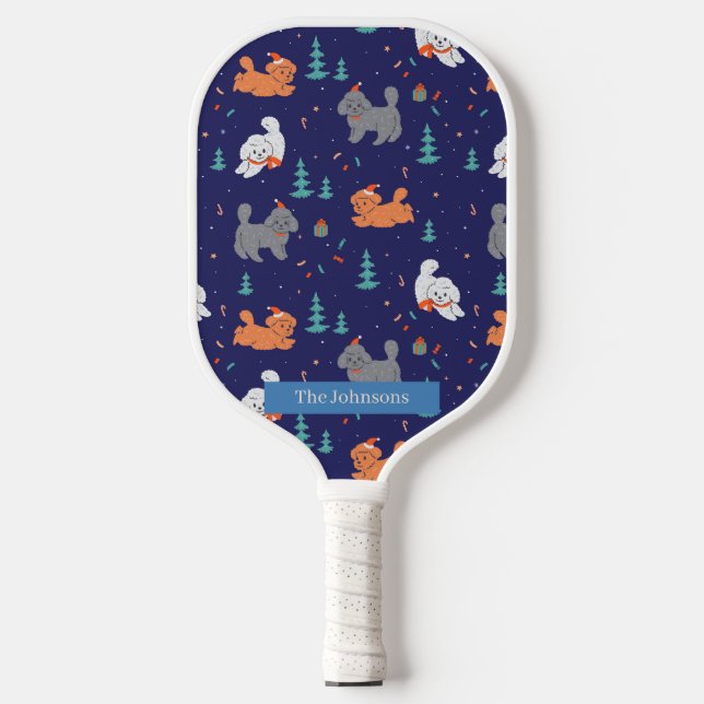 Raquette De Pickleball Amateurs de canicules Noël Nom personnalisé (Recto)