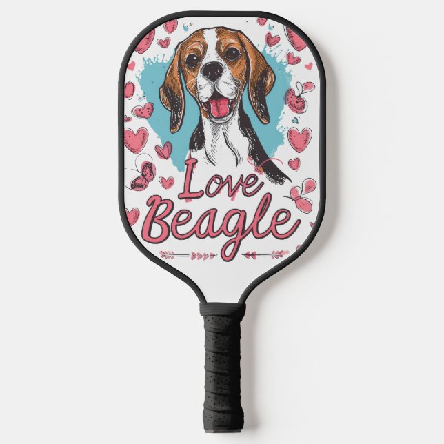 Raquette De Pickleball Amour de Beagle (Recto)