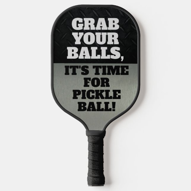 Raquette De Pickleball Amusant Attraper Vos Boules Cool Pun Pickle Balls (Recto)