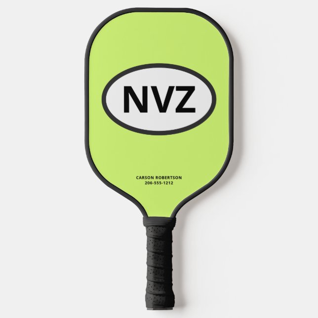 Raquette De Pickleball Amusant Euro Abréviation Oval NVZ Personnalisé (Recto)