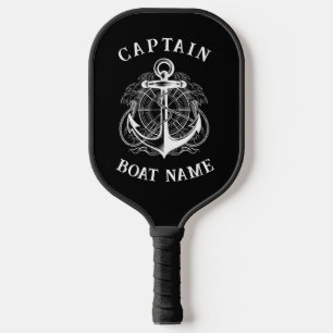 Raquette De Pickleball Ancre de nom de bateau du capitaine nautique perso