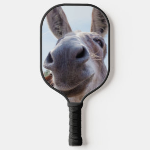 Raquette De Pickleball Âne souriant gris comique