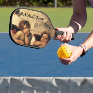 Raquette De Pickleball Anges de la Madone Sixtine par Raphaël Sanzio