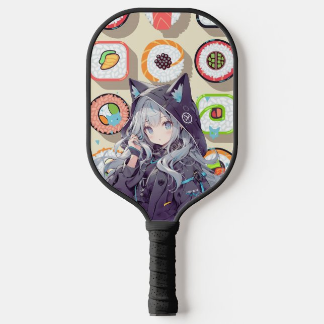 Raquette De Pickleball Anime Neko Kawaii (Recto)