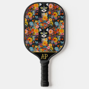 Raquette De Pickleball *~* AP68 Floral Whimsical Quirky Cat PHOTO 7