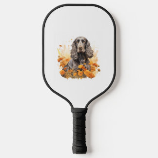 Raquette De Pickleball Aquarelle avec fleurs - Anglais Cocker Spaniel