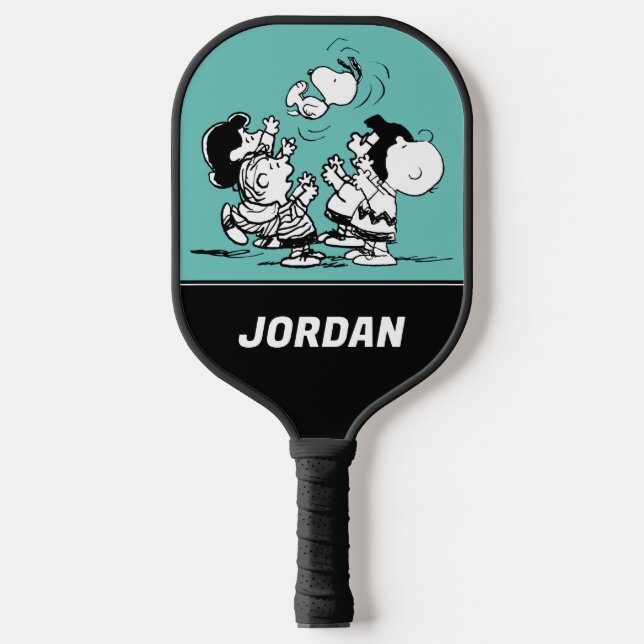 Raquette De Pickleball Arachides Gang Lifting Snoopy | Ajouter Votre Nom (Recto)