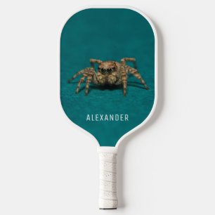 Raquette De Pickleball Araignée sauteuse mignonne Nom personnalisé sarcel