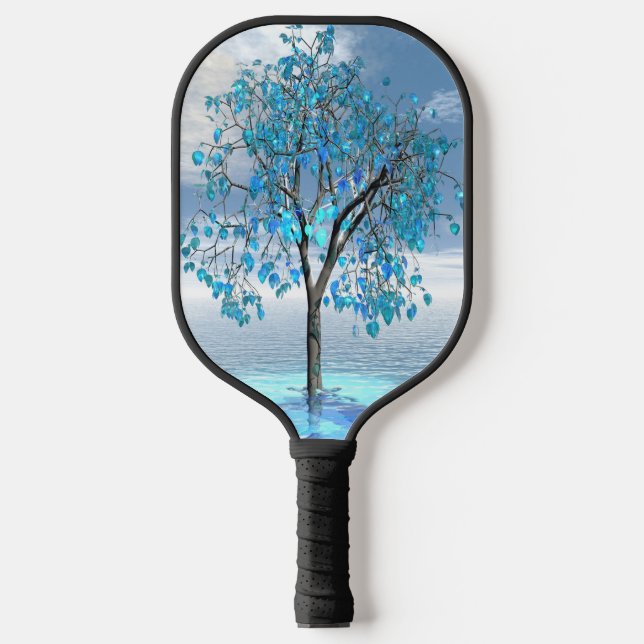 Raquette De Pickleball Arbre bleu cristal (Recto)