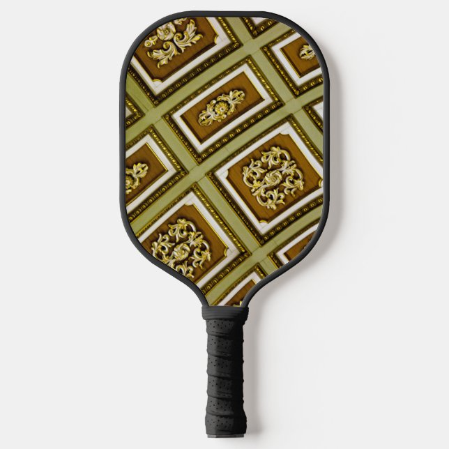 Raquette De Pickleball Architecture Brown et verte (Recto)