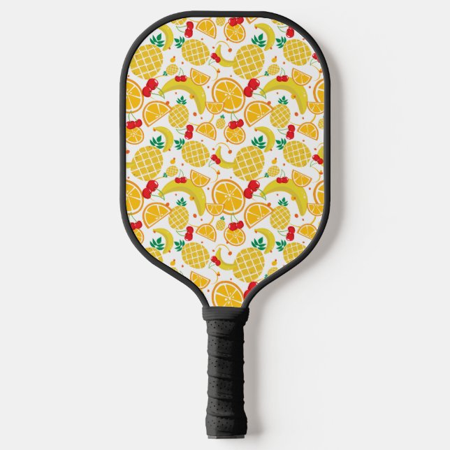 Raquette De Pickleball Argile Fruit Ananas Oranges Banane Cerise (Recto)