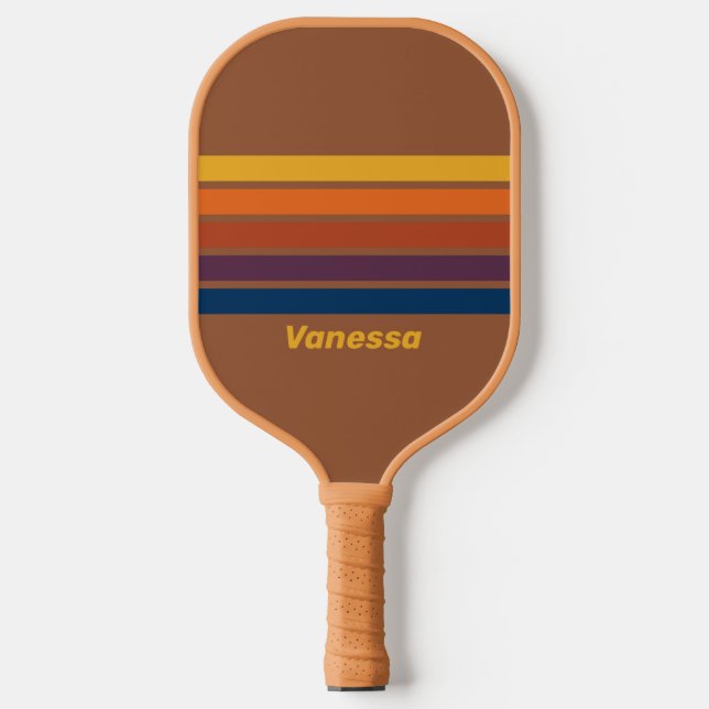 Raquette De Pickleball Argile Séchée au Soleil sur Bandes avec Nom (Recto)