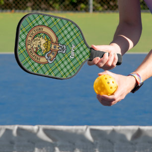 Raquette De Pickleball Armoiries de lion du clan Currie sur tartan
