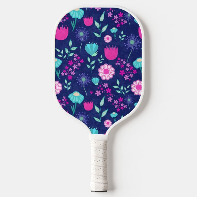 Raquette De Pickleball Arrière - plan à motif floral mignon (Recto)