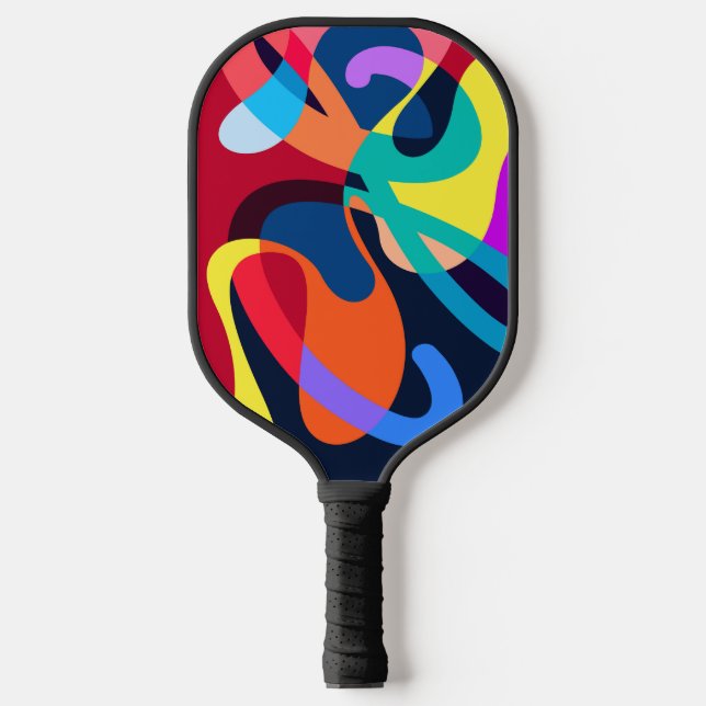 Raquette De Pickleball Arrière - plan Abstrait psychédélique liquide colo (Recto)