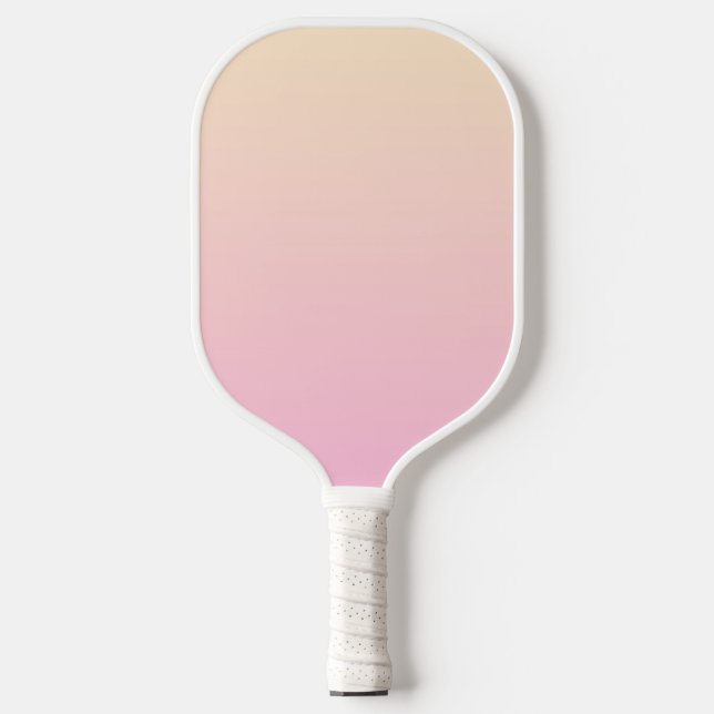 Raquette De Pickleball Arrière - plan dégradé rose pâle et jaune (Recto)