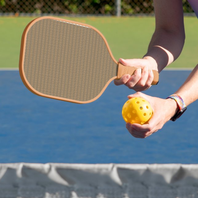 Raquette De Pickleball arrière - plan rayé marron et beige (Insitu)