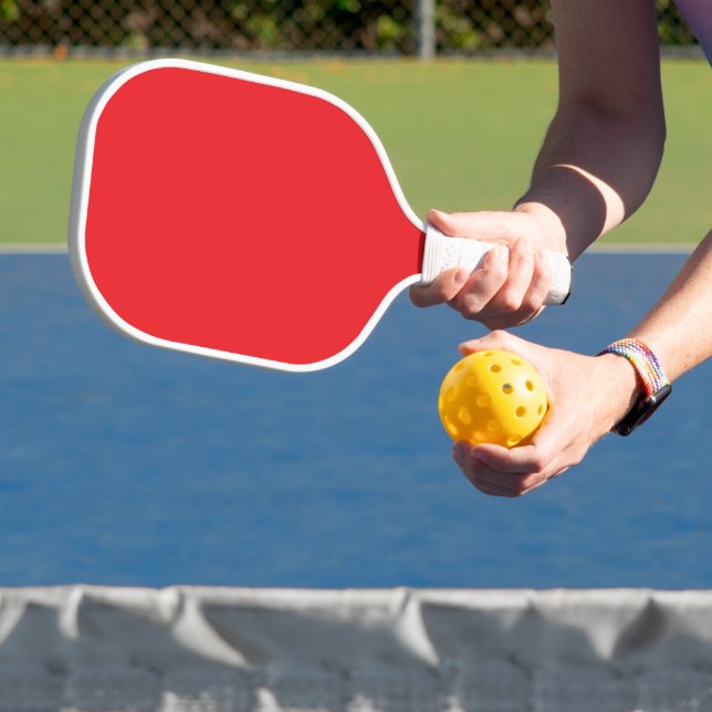 Raquette De Pickleball Arrière - plan rouge solide (Insitu)