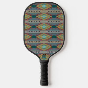 Raquette De Pickleball Art à motifs du Sud-Ouest américain et couleurs te