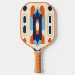 Raquette De Pickleball Art géométrique abstrait du milieu du siècle et mo