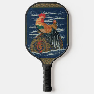 Raquette De Pickleball Art japonais vintage représentant un coq dragon