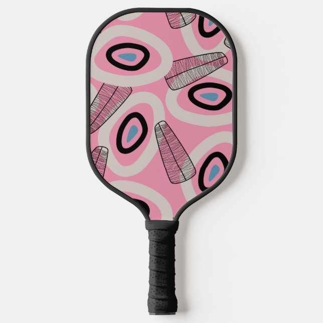 Raquette De Pickleball Art Moderne Du Milieu Du Siècle En Toute Transpare (Recto)