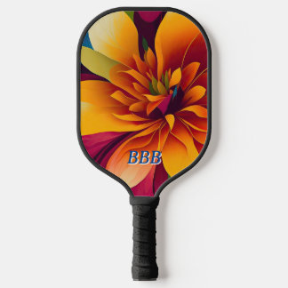 Raquette De Pickleball Art Moderne Floral Contemporain