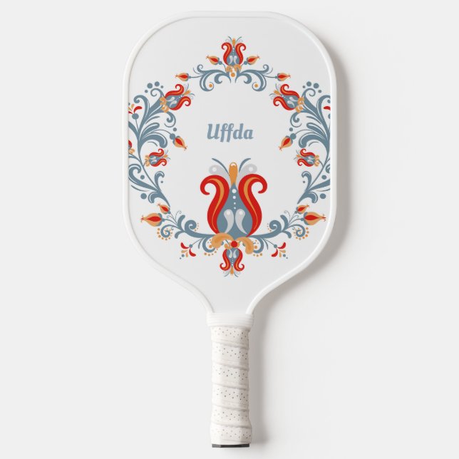 Raquette De Pickleball Art populaire scandinave roumain | Uffda (Recto)