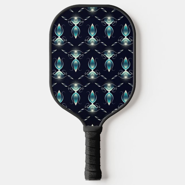 Raquette De Pickleball Aspect élégant des pierres bleues avec lumière bri (Recto)