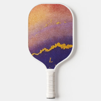 Raquette De Pickleball Auce violette Monogramme moderne