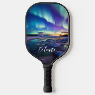 Raquette De Pickleball Aurora Borealis Iridescendant Twilight