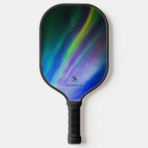 Raquette De Pickleball Aurore Boréale Lumières du Nord Monogramme