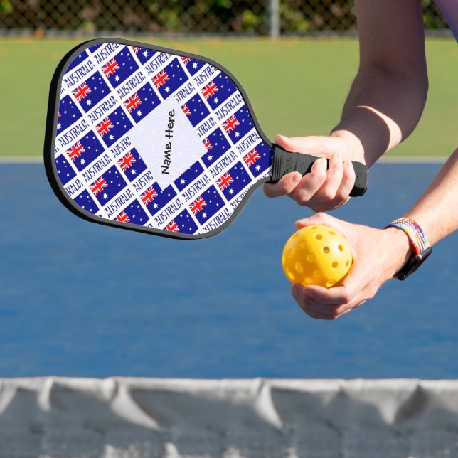 Raquette De Pickleball Australie Drapeau Australien Carrelé Personnalisé (Insitu)