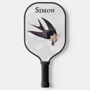 Raquette De Pickleball Avaler Queue Hawk avec Serpent Vintage Audubon