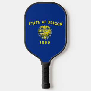 Raquette de Pickleball avec le drapeau de l'Oregon